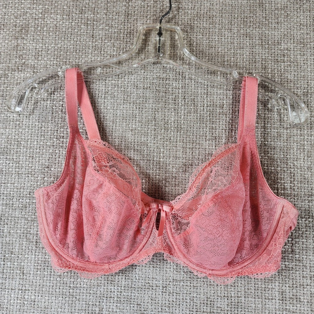 FREYA Fancies Underwire Plunge Bra Womens 34G Pink Lace Adjustable AA1011CAY